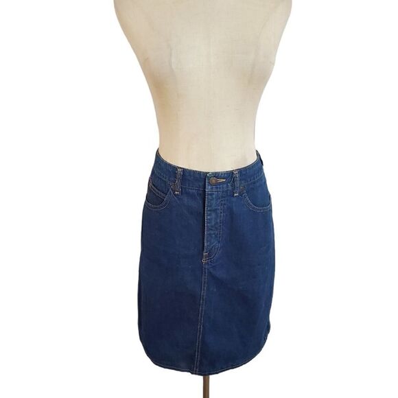 Calvin Klein Vintage 80s Denim Skirt - Picture 1 of 7
